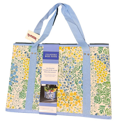 TJ Maxx Collapsible Box Tote Reuable Shopping Bag  17X12X11'',55 lb loading Large