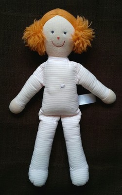 Sigikid Stoffpuppe SIGIDOLLY  30cm  rosa gestreift & orange Haare