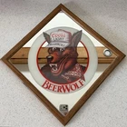 Vtg. 1988 Coors Light Beer Wolf Mirror Sign Adolph Coors Co. Bar Decor Man Cave!