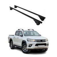 DachträGer GrundträGer FüR Toyota Hilux VII 2005-2015 75Kg Stahl Schwarz 2 Tlg