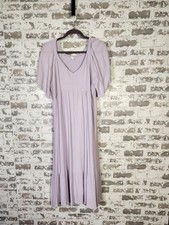Vestido midi ajustado Baltic Born 3XL púrpura con capas Gauzy Cottagecore Prairie