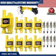 8* Ignition Coil+Spark Plug+Wire set For Cadillac Chevy Silverado 1500 GMC UF413