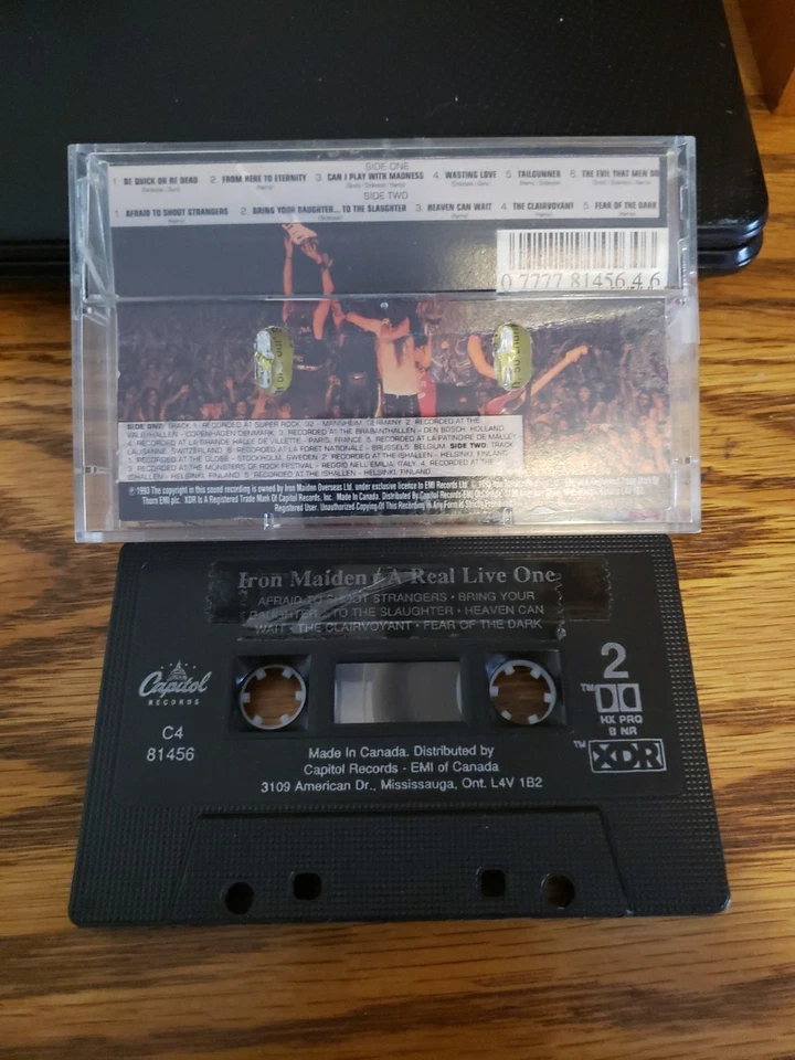 Iron Maiden A Real Live One Cassette Tape (EMI TH 1998) Heavy Metal 90s - Image 2 of 2