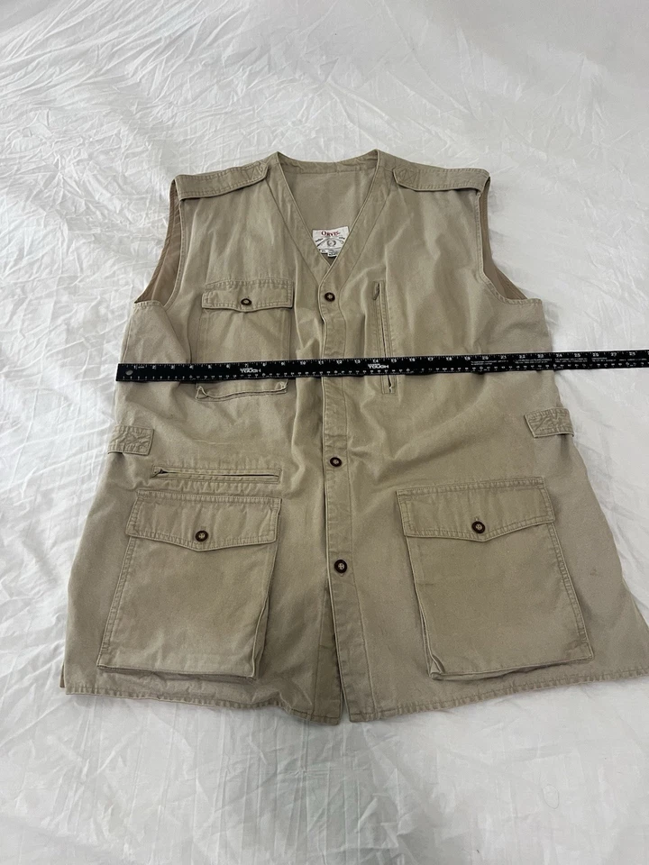 Chaleco Orvis De Colección Para Hombres XL Pesca con Mosca Beige Caza Utilitario Safari 143 Foto 4 de 4