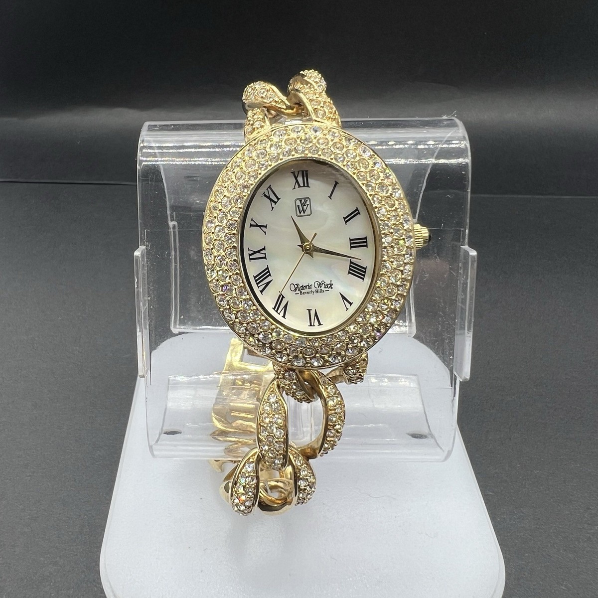 Victoria Weik Gold bling watch (new condition) Victoria Wieck Quartz Watch Women Silver Bling Rhinestone  main image 4