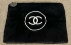 Rare Chanel Beauty Vip Gift Big Logo Black Soft Pouch Clutch No Box