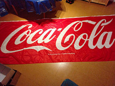 Coca-Cola Werbefahne/Flagge rot mit wei&szlig;em Coca-Cola Schriftzug/Logo
