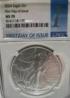 2024  1 Oz Silver American Eagle NGC MS70