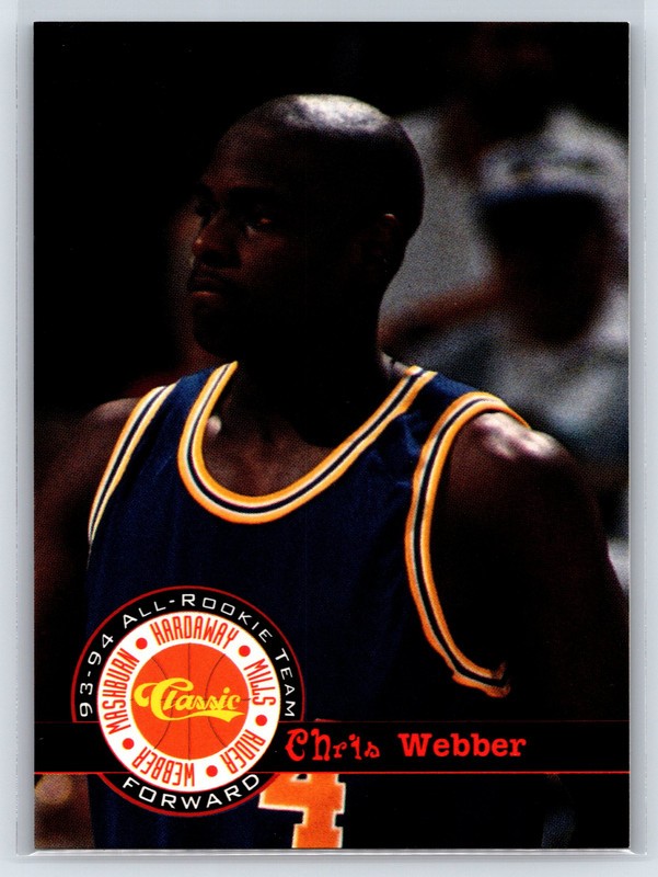 #13 Chris Webber, Michigan Wolverines 1994 Classic Draft Base