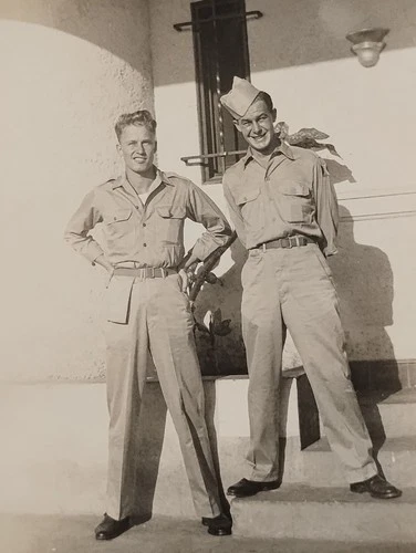 Vintage Photo Handsome Soldiers Young Men WW2 Military Soldiers