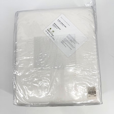 Pottery Barn 2-in-1 Pole Top Broadway Cotton Two Panels 50" x 108" White