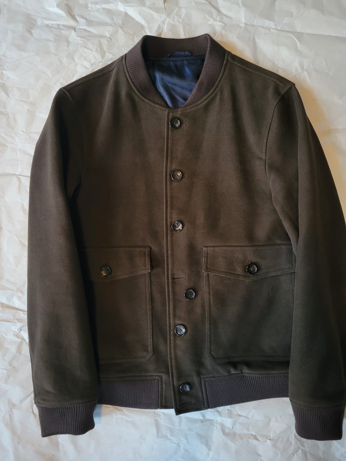 Spier & Mackay Moleskin Bomber Jacket 40 Chocolate Brown Brisbane Moss