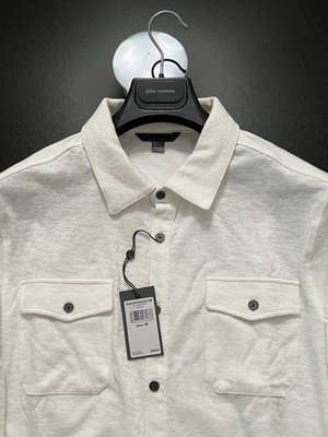 John Varvatos Collection Luxury Shirt - Textured Jacquard - White -  $248 NWT