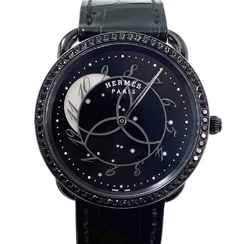 HERMÈS ARCEAU RONDE DES HEURES LIMITATO A 300 PEZZI AR5A.530 QUARZO NERO PVD