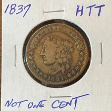 1837 Hard Times Token “Millions For Defence Not One Cent For Tribute”