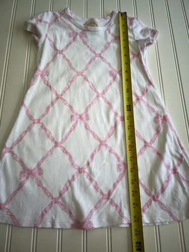 Girls Beaufort Bonnet Company Dress Size 5 White Pink Bows - Picture 3 of 3