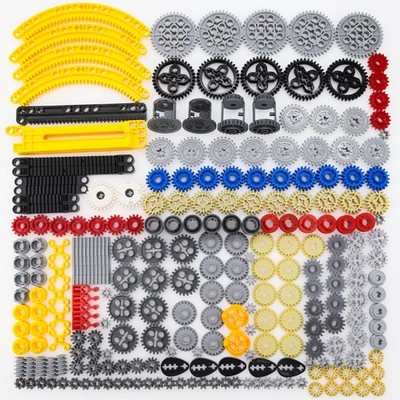 235 Pcs Technical-Part with Technic Building Block Set, Gears axles Beams tur...