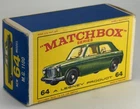 Lesney Matchbox No 64 M.G. 1100 Original BOX ONLY NO VEHICLE Free Shipping