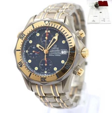 Omega Seamaster 2296.80 40MM Blue Dial 18K Rg Titanium Booklets