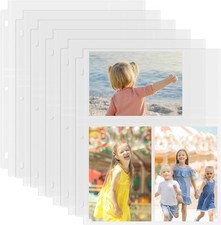 50 Pack 4X6" Photo Album Refill Pages for 3 Ring Binder,Ultra-Clear Photo Sleeve