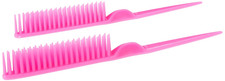 3 Row Styling Comb For Detangling, Defining And Separating Curls Pink 
