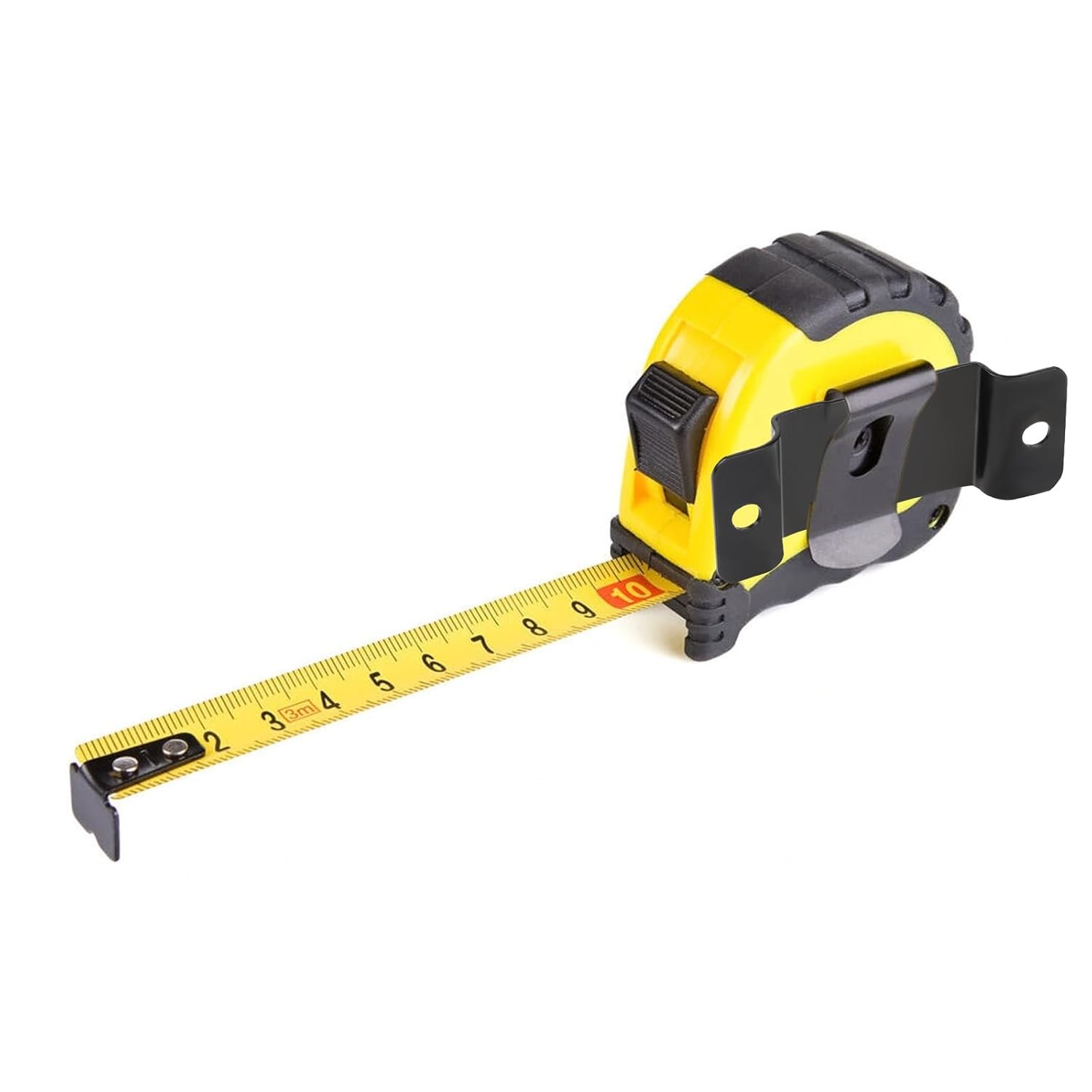 6 Pcs Tape Measure Holder Clip Measuring Metal Black 