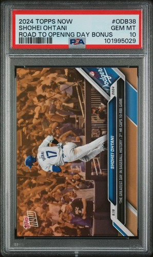 2024 TOPPS NOW ROAD TO OPENING DAY BONUS #ODB38 SHOHEI OHTANI PSA 10