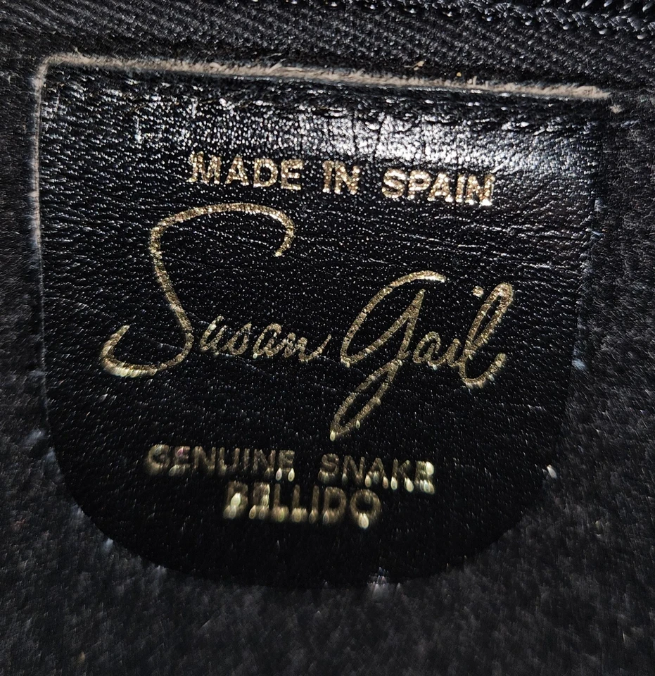 Bolso Club Susan Gail Vintage Años 80 Hecho de Piel de Serpiente 6" Ancho 7" Alto  Foto 2 de 4