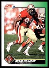 Charles Haley 1991 Score #250 49ers NFL READ FREE SHIPPING AutographDen