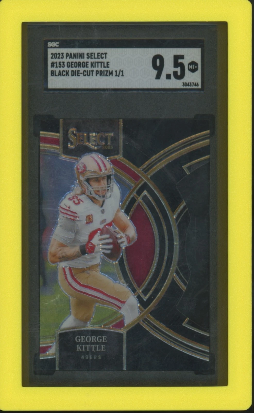 2023 Panini Select #153 George Kittle Black Die...