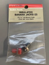 Radio Shack 274-725B Insulated Banana Jacks (Bag of 2)