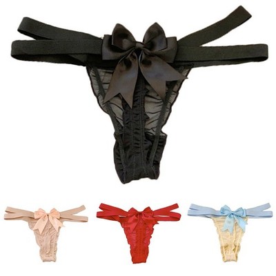 Einzigartiger Damen Sport Tanga mit Schleifendetail und dünnen Trägern Eleganz