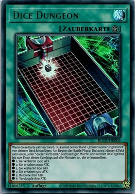 TCG Yu GI OH Karte Dice Dungeon BLCR-DE005 Ultra Rare
