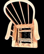 WOOD GLIDER ROCKER Rounded Back Chair - Bedroom Baby's Nursery Porch