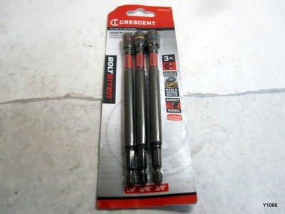 Crescent 6in Long Bolt Biter Impact Nutdriver & Extractor 3pc Set