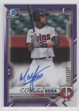 2021 Bowman Chrome Prospect Purple Refractor /250 Malfrin Sosa #CPA-MS Auto 0t9e