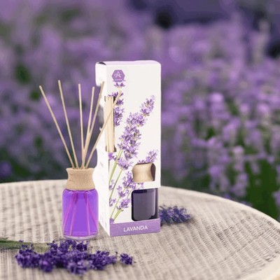 Lavendeldiffuser mit Stäbchen   Entspannung für Ihr Zuhause 50 ml