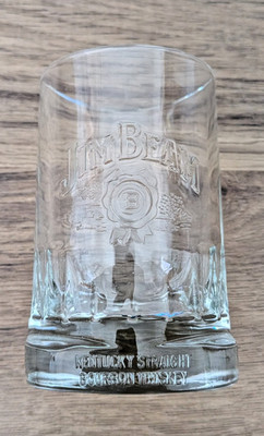 Jim Beam Whisky-Glas mit Glasboden  - 2 cl und 4 cl Markierung
