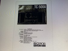 Sony Tc-500a   Service  Manual Digital