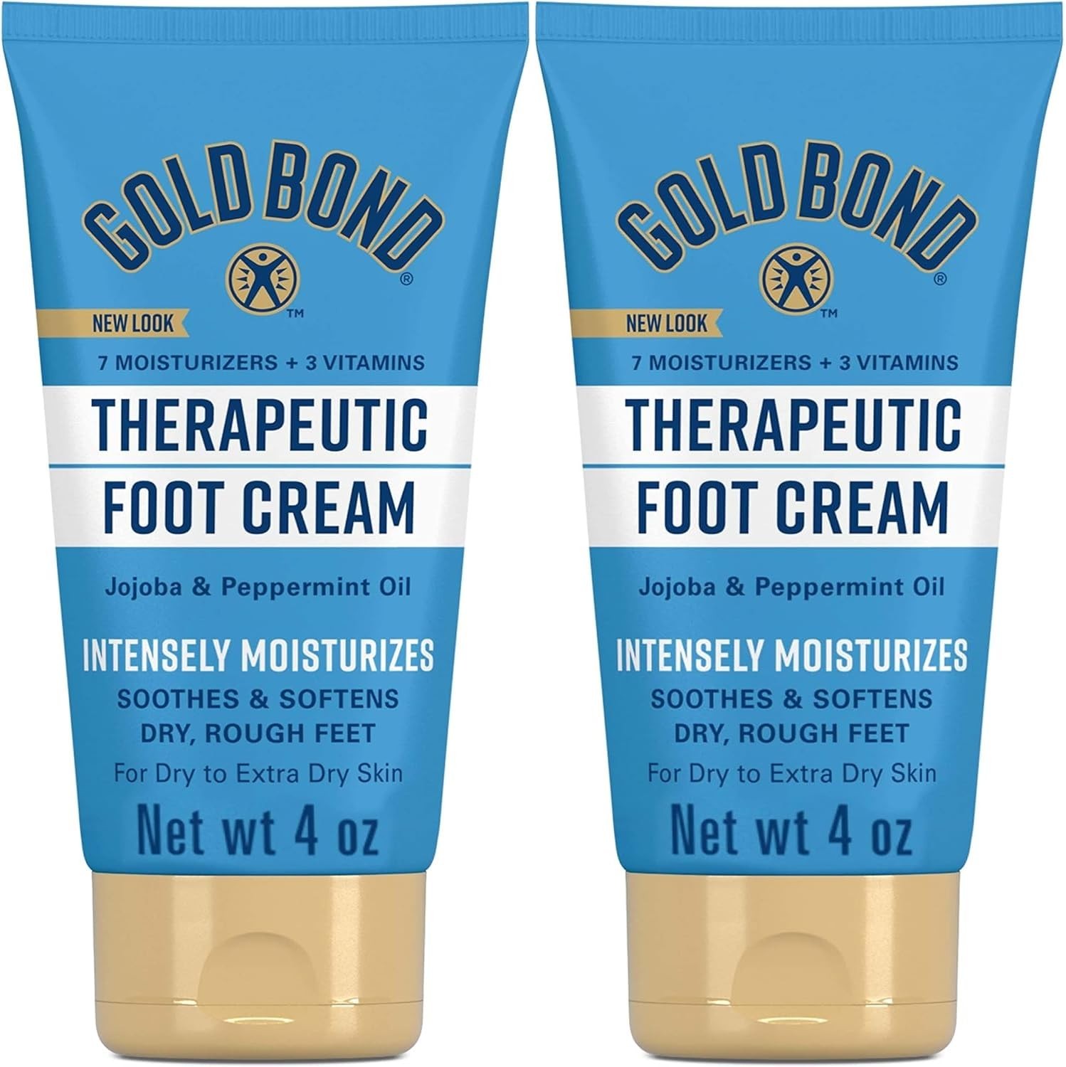 Gold Bond Therapeutic Foot Cream 4oz Pack of 2 Jojoba Peppermint