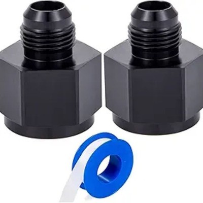 12AN Female to 8AN Male Flare Reducer Adapter Fitting Connector Aluminum Black(2