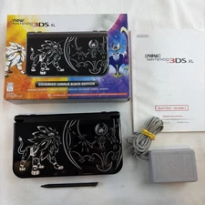 Nintendo New 3DS XL Pokemon Solgaleo Lunala Black (USA) Sun and Moon CIB Box