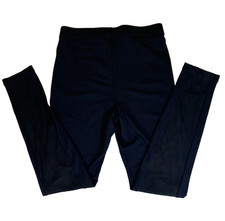 HUE Women's Ultra Soft Cotton Leggings with Wide Waistband Black NWOT