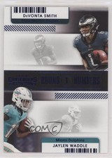 2021 Panini Contenders Round Numbers Sapphire DeVonta Smith Jaylen Waddle 4z8