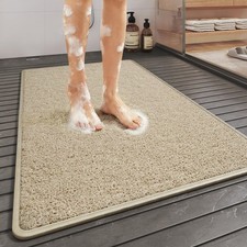 Non Slip Shower Mat Bathtub Mat 16x24 Inch, Quick Dry Bath Mat with Drain, So...