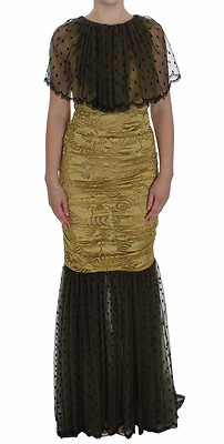 Dolce & Gabbana Yellow Floral Lace Sheath Dress Dolce & Gabbana Yellow Floral Lace Sheath Dress