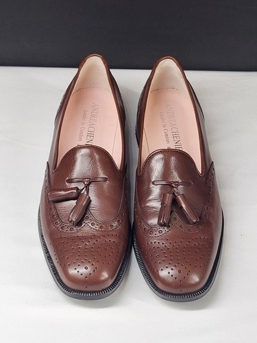 Andrea Chenier Brown Tassel Loafers Comfort Shoes Women's EU 38 Boxed - Picture 3 of 10