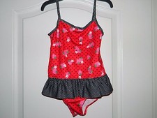 Girl's Red One-Piece Swimsuit w/Strawberries Size 6