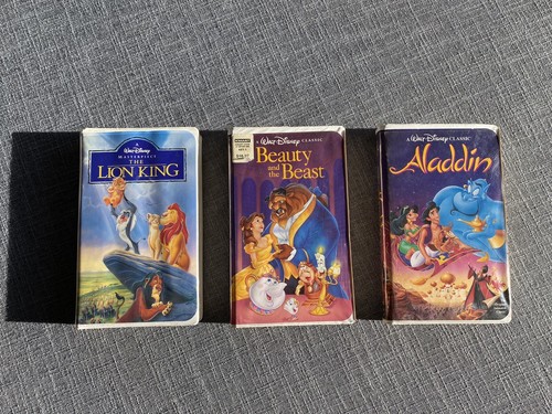 Original Walt Disney VHS Tapes (Beauty And The Beast, Aladdin,The Lion King)