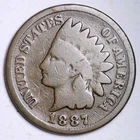 1887 INDIAN HEAD CENT G/VG FREE SHIPPING LOWEST PRICES ON THE BAY